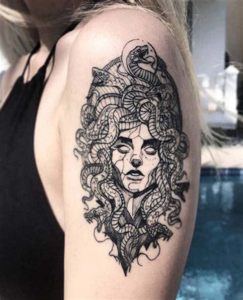 medusa shoulder tattoos.